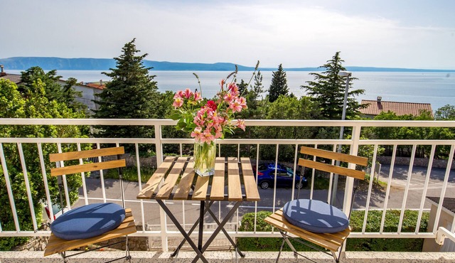 One bedroom apartment with balcony and sea view Klenovica, Novi Vinodolski (A-5575-b)