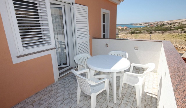 One bedroom apartment with terrace and sea view Kustići, Pag (A-6287-c)