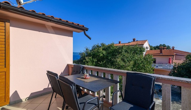 One bedroom apartment with terrace and sea view Duga Luka (Prtlog), Labin (A-2335-d)