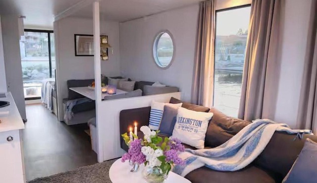 Solvesborg Houseboat with Harbour Views - Sleeps 4