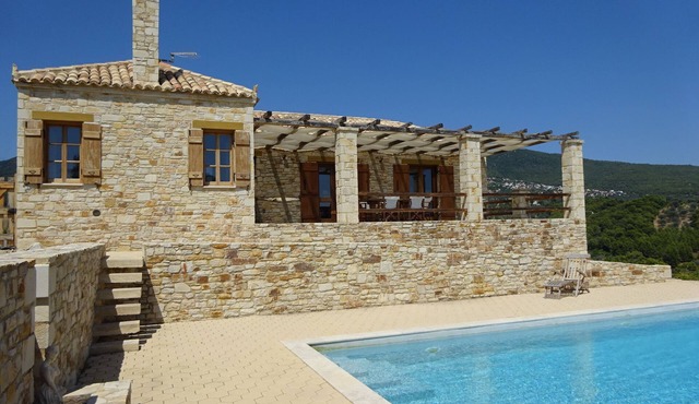 Stone Cottage With Private Pool And Sea Views On The Unspoilt Island Of Evia
