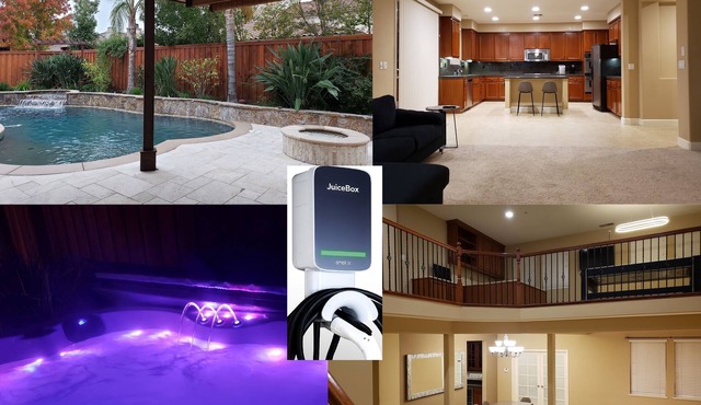 Tesla EV Charger Solar heated Pool & Hot Tub Near UC Davis, Med Center, Airport