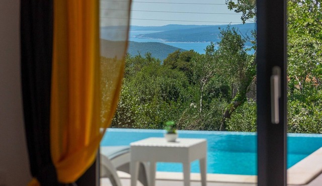 The modern Villa Riki with private pool is located in the small Istrian village of Koromano.