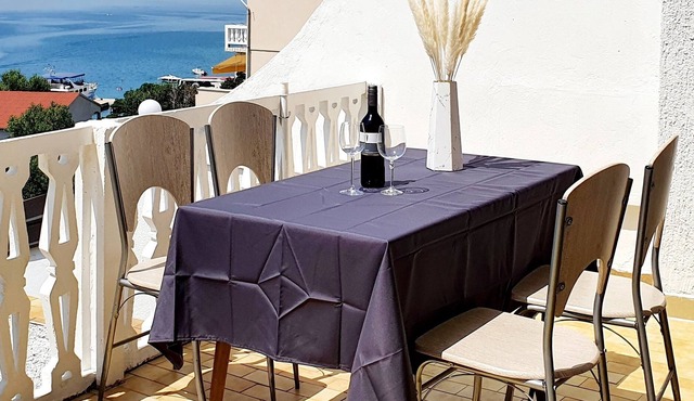 Two bedroom apartment with terrace and sea view Metajna, Pag (A-6423-b)