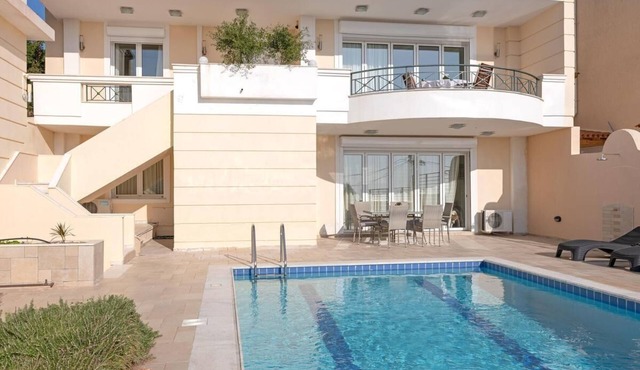 Villa with pool and magnificent ocean views half mile from sandy beach