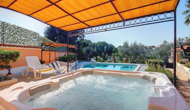 Villa with pool, jacuzzi and playing field